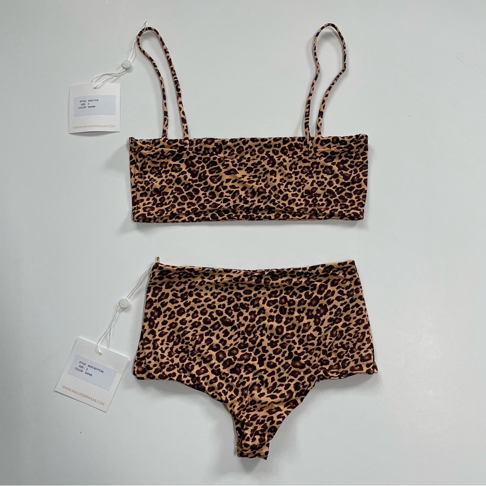 MAI Swimwear, leopard bikini, NWT, small
